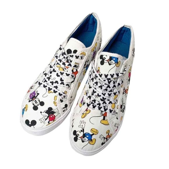 Disney Canvas Shoes for Women - Fantastic 5 - Mickey Mouse White Sneaker Size 9 - Picture 2 of 9